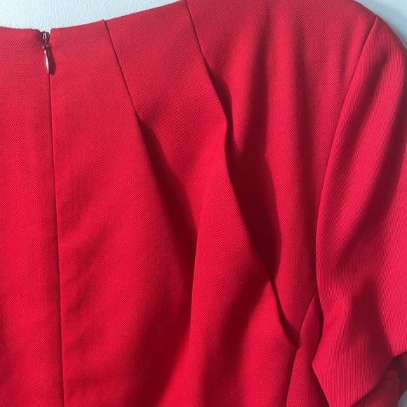 NWT Pendleton 100% virgin wool sheath dress and blazer set in size 14. RED - Picture 9 of 15